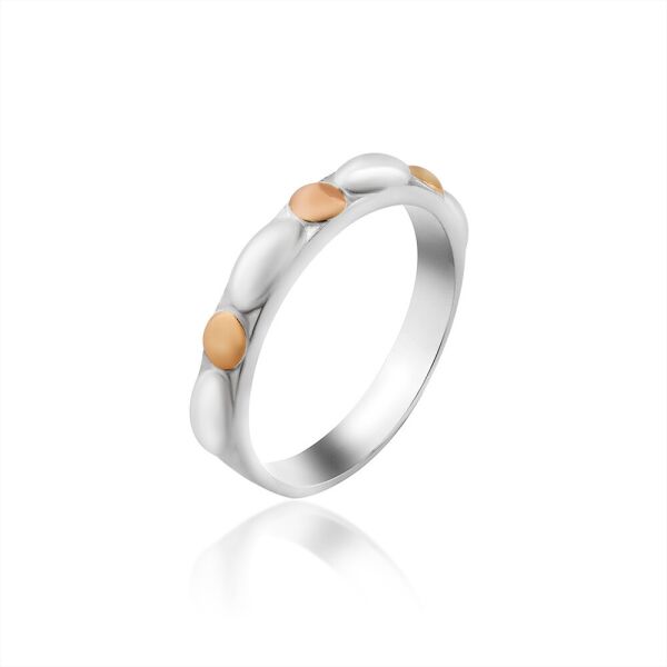 

Кольцо из серебра и золота Юрьев арт. 477 18.5