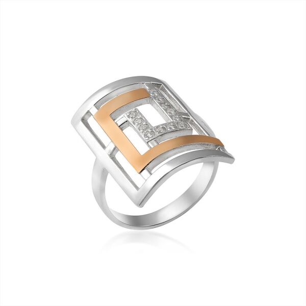 

Серебряное кольцо с золотом Юрьев арт. 498 до 19.5