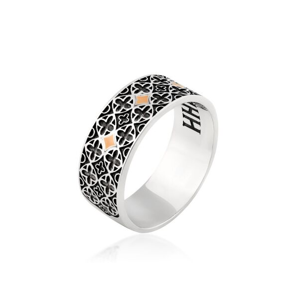 

Серебряное кольцо с золотом Юрьев арт. 554 17.5