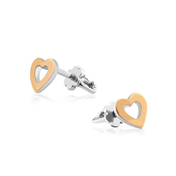 

Серьги - гвоздики из серебра и золота Юрьев арт. 307 с