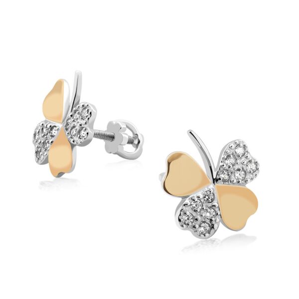 

Серьги с фианитами Юрьев арт. 364 с