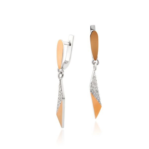 

Серьги из серебра и золота Юрьев арт. 560