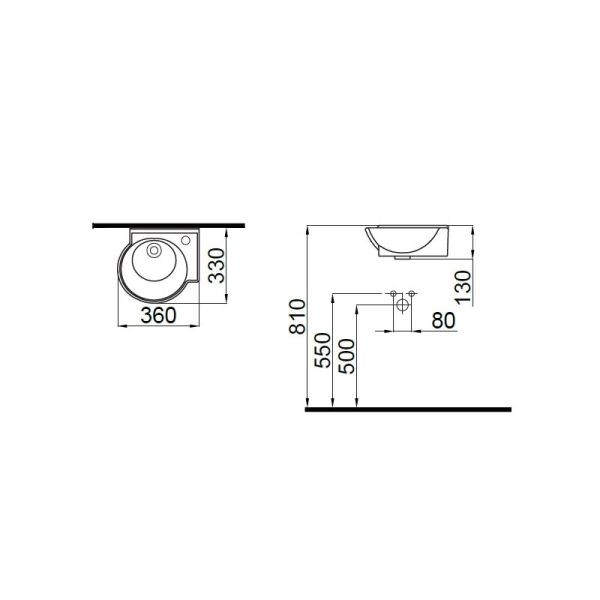 

Умывальник IDEVIT 36 см красный, левый Myra Mini 0201-0367-08