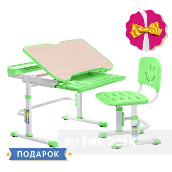 

Детская парта со стульчиком FunDesk Bellissima Green