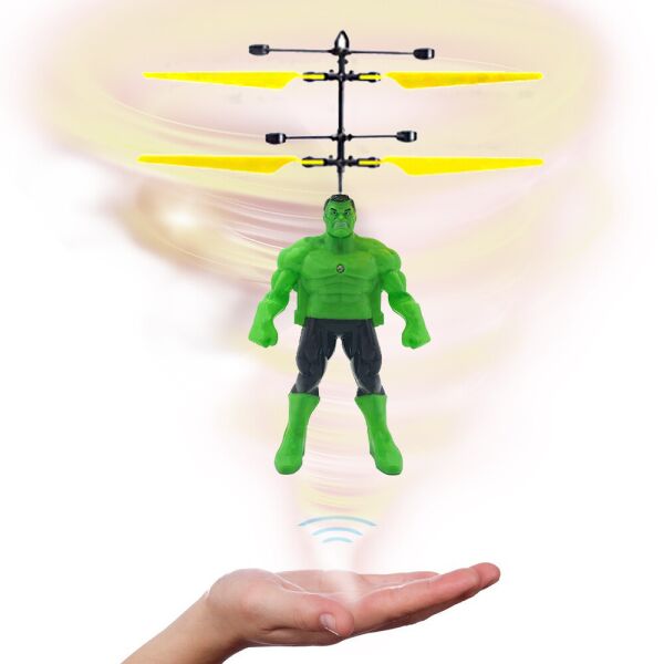 

Летающая игрушка индукционная Супер Герой Hero Flying Халк Hulk LED с двумя винтами