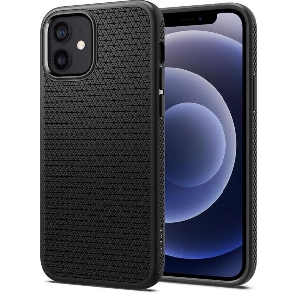 

Чехол Spigen for iPhone 12/12 Pro - Liquid Air Matte Black Original (ACS01701)
