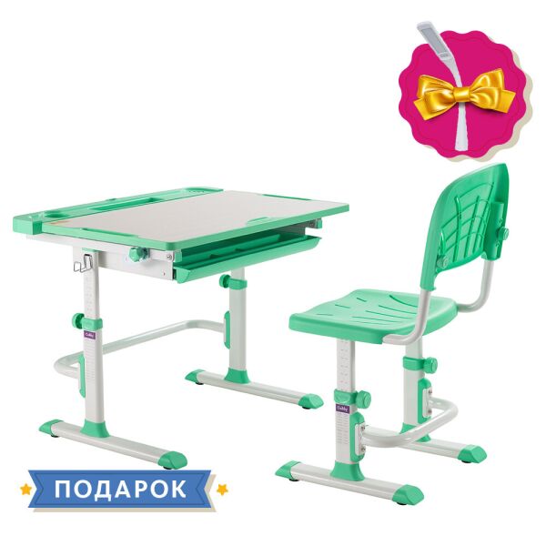

Комплект парта + стул трансформеры Cubby DISA GREEN