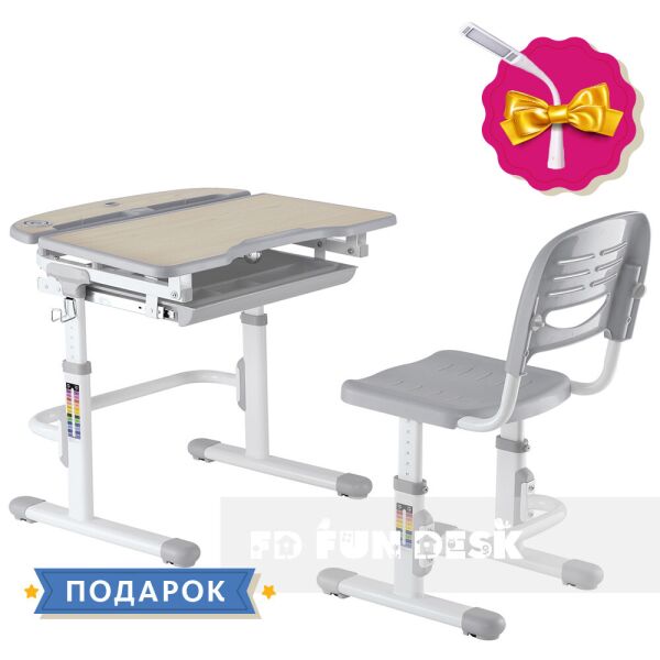 

Детская парта со стульчиком FunDesk Sorriso Grey