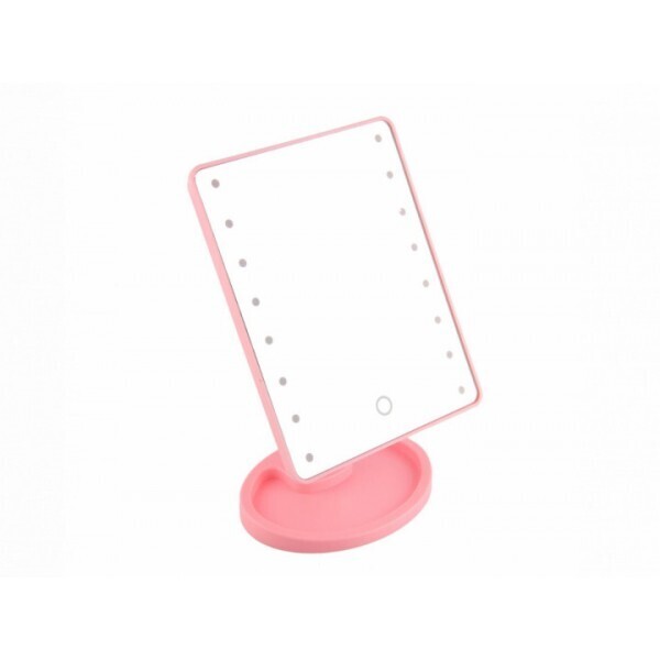 

Косметическое зеркало с подсветкой led 16 pink