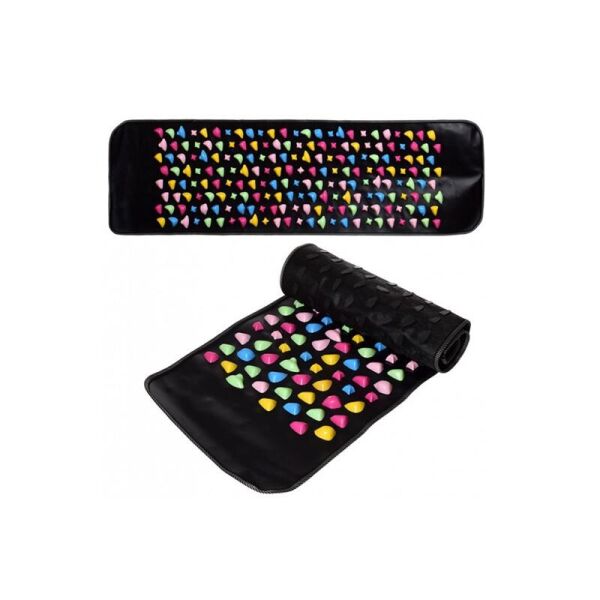 

Массажный коврик ортопедический с камнями Amber 120x35 см черный