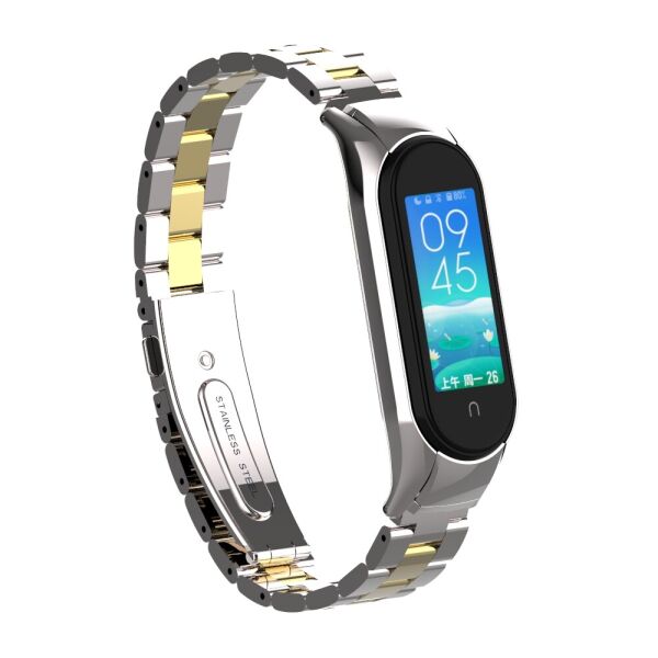 

Ремешок ХоКо Metal Premium Band для Xiaomi Mi band 5 Silver-Gold