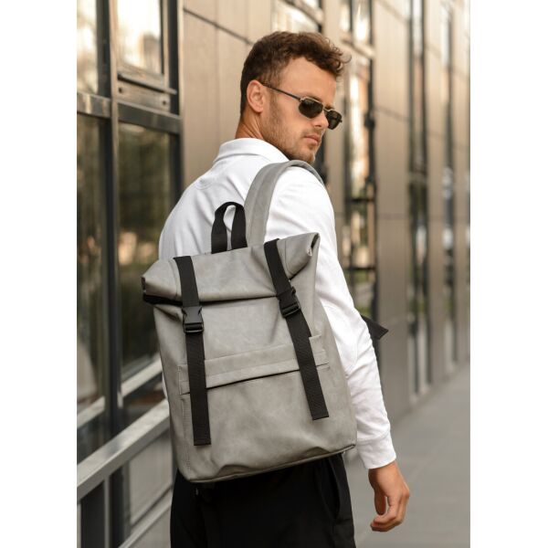 

Мужской рюкзак Sambag RollTop LSHm светло-серый нубук 24211060m