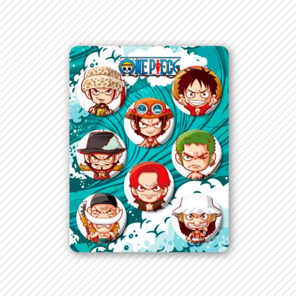 

Набор значков Большой куш 32мм One Piece 8шт (8154)