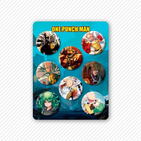 

Набор значков Ванпанчмен 32мм One Punch-Man 8шт (8162)