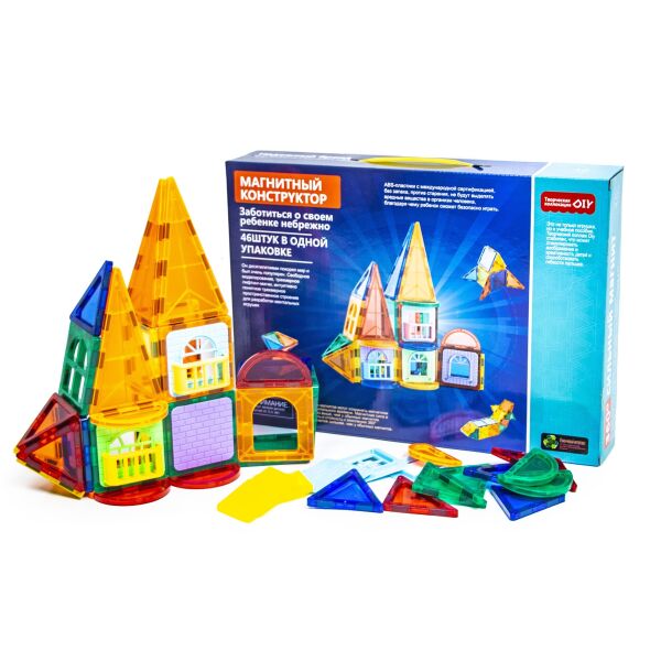 

Магнитный конструктор Magical Magnet 46 шт Комбинированный