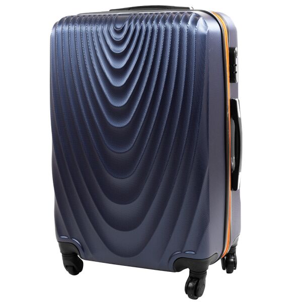

Чемодан большой на 4-х колесах (RGL663L-dark-blue-orange) Rogal 47х65х26 см Синий