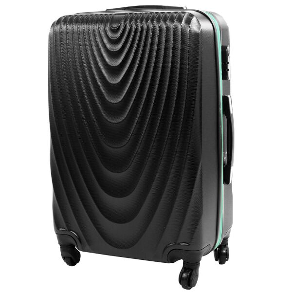 

Чемодан большой на 4-х колесах (RGL663L-black-green) Rogal 47х65х26 см Черный