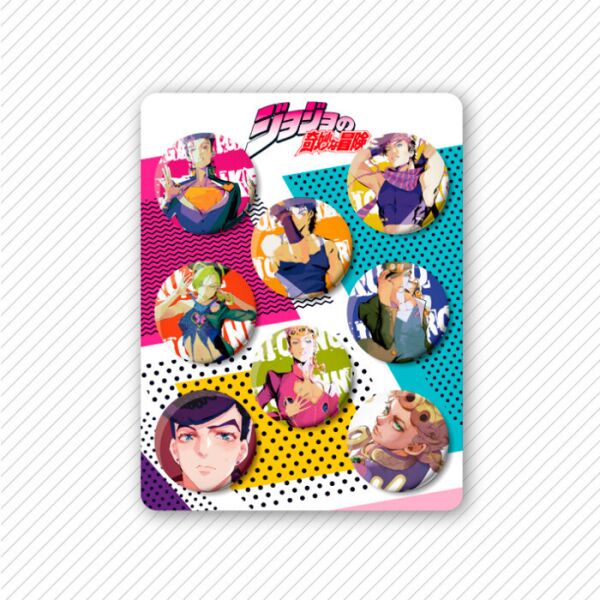 

Набор значков ДжоДжо 32мм JoJo's Bizarre Adventure 8шт (8152)