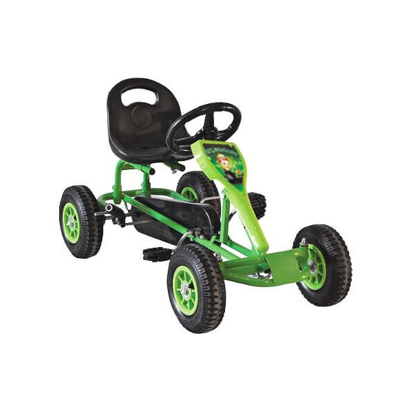 Акція на Современный веломобиль с камерными колесами для детей от 2-х до 8 лет до 45 кг Childhood зеленый 84х46х45 см від Allo UA