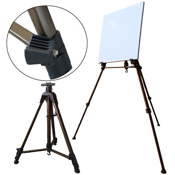 

Мольберт-тренога 15006 c лапками Monet, алюминиевый, кремовый, высота холста 60 см,120х90см (15017508)