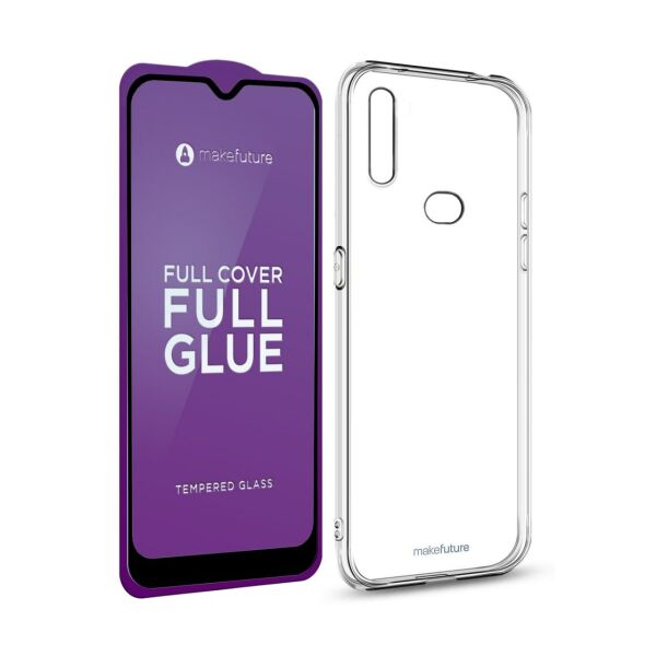 

Комплект Защитное стекло MakeFuture Full Cover Full Glue Samsung A10s+Кейс Air Samsung Clear