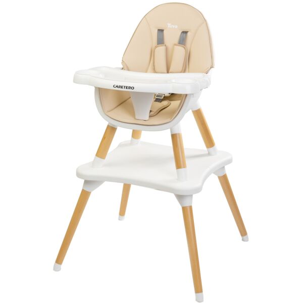 

Стульчик для кормления 2 в 1 Caretero Tuva Beige