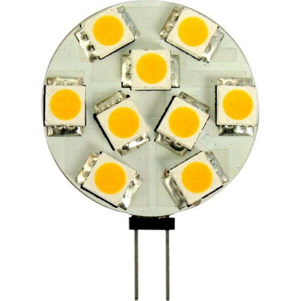 

Лампа светодиодная Brille LED G4 1.8W 9 pcs WW SN AC12V SMD5050 (128100)