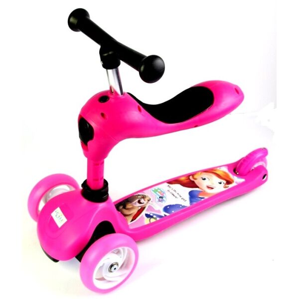 

Детский самокат-трансформер Scale Sports 2 в 1 Disney Pink