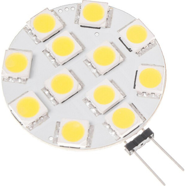 

Лампа светодиодная Brille LED G4 2.4W 12 pcs WW LT AC12V SMD5050 (128186)