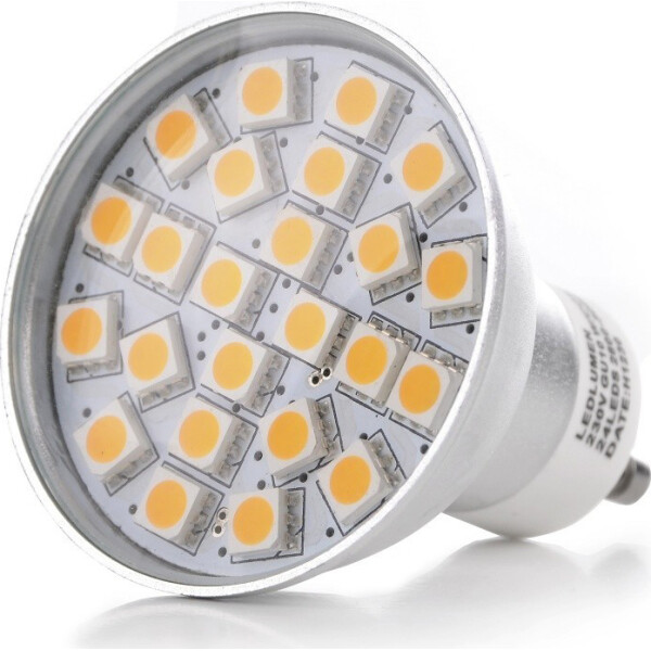 

Лампа светодиодная Brille LED GU10 3.3W 24 pcs WW MR16 SMD5050 LedLumen (128969117)