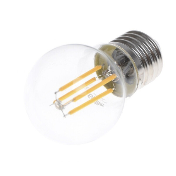 

Лампа филаментная Brille LED E27 4W WW G45 COG (32-399)