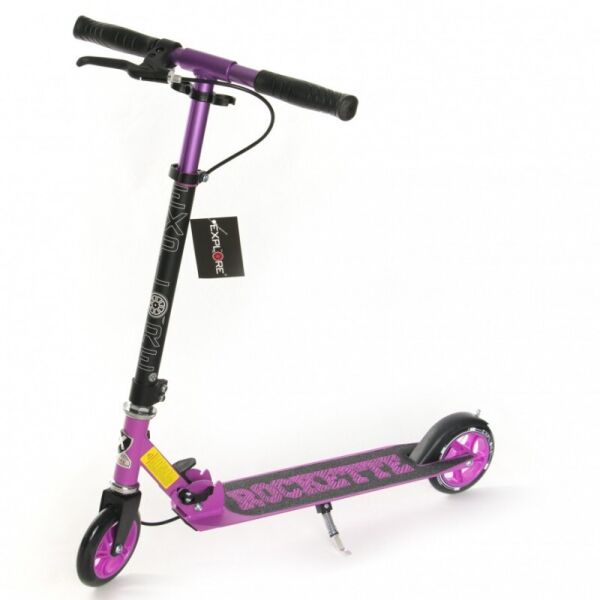 

Детский двухколесный самокат Explore ROCKETTE с ручным тормозом, Фиолетовый