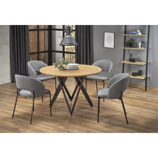 

Круглый стол Halmar Mozambik 120/120 дуб золотой
