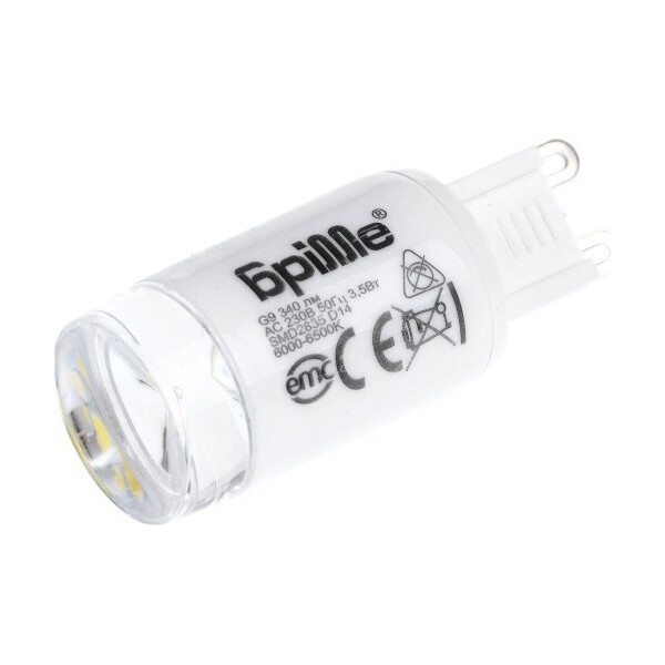

Лампа светодиодная Brille LED G9 3,5W 6pcs CW SMD2835 (l154-003)