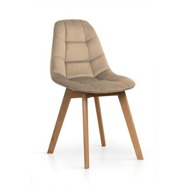 

Стул ATREVE WESTA VELVET Капучино, Бук
