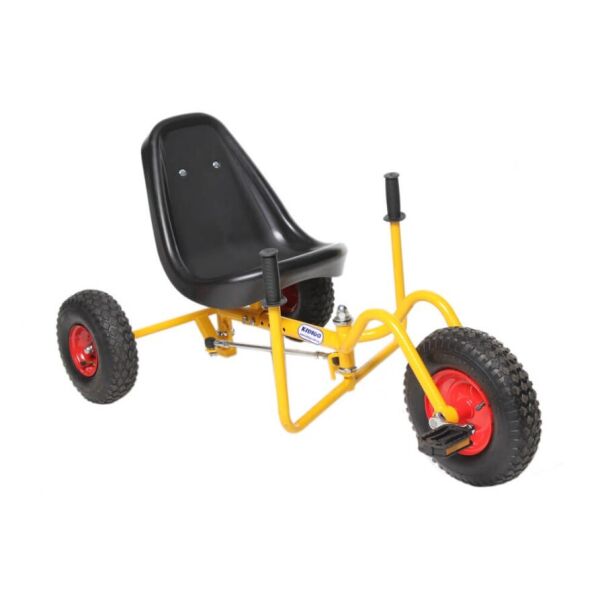 Акція на Современный веломобиль с камерными колесами для детей от 3 до 15 лет до 60 кг WOW желтый для улицы 113х58х57см від Allo UA