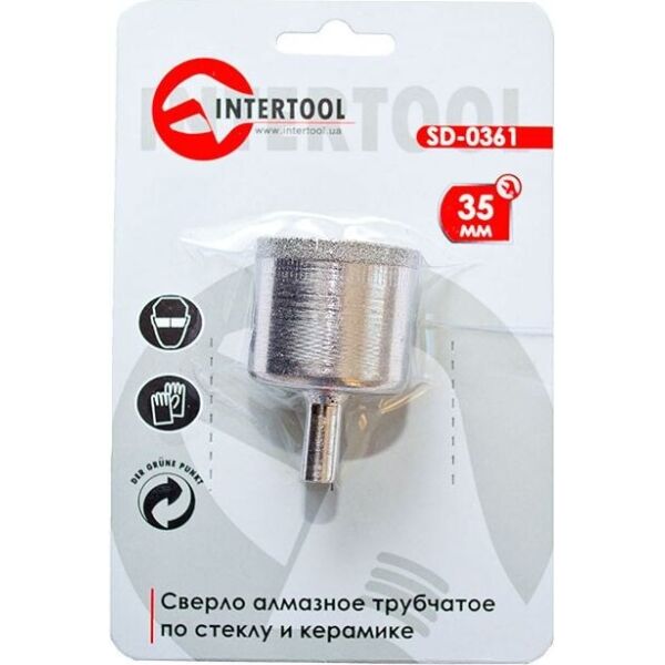 

Сверло по стеклу и керамике 35 мм INTERTOOL SD-0361