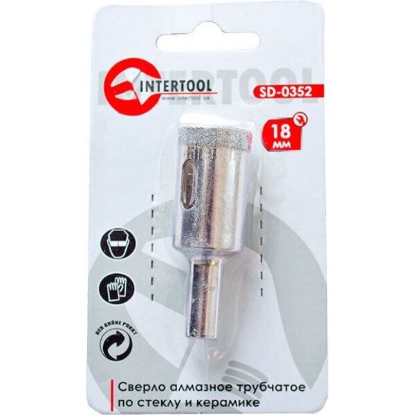 

Сверло по стеклу и керамике 18 мм INTERTOOL SD-0352