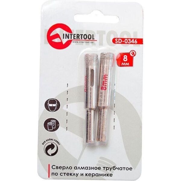 

Сверло по стеклу и керамике 8 мм INTERTOOL SD-0346