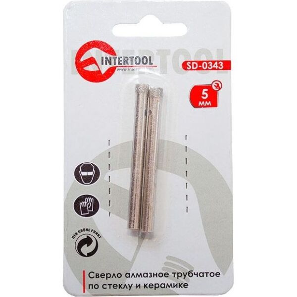 

Сверло по стеклу и керамике 5 мм INTERTOOL SD-0343