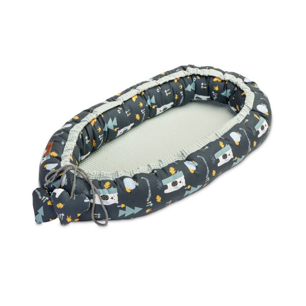

Кокон-гнездышко для новорожденного Sensillo Wafel Polana Mietowy