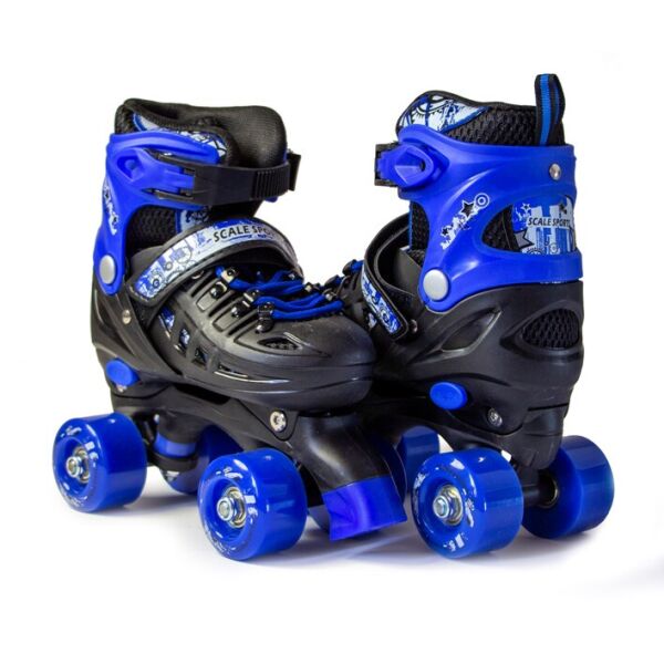 

Раздвижные детские ролики квады Scale Sports, размер 29-33, Синие