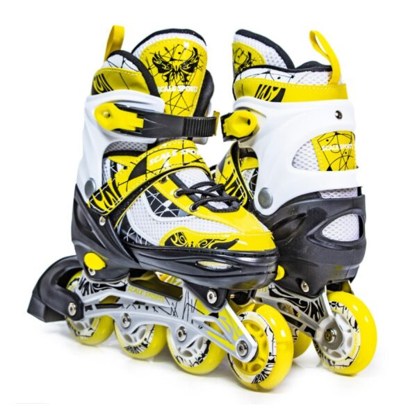

Раздвижные детские роликовые коньки Scale Sports LF 967, размер 29-32, Желтые