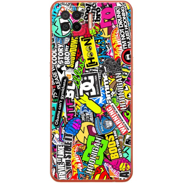 

Силиконовый чехол BoxFace OPPO A93 Multicolored Inscriptions (41781-up880)