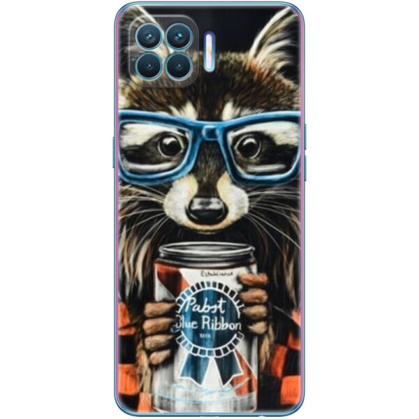 

Силиконовый чехол BoxFace OPPO Reno4 Lite Енот с банкой (41780-up1333)