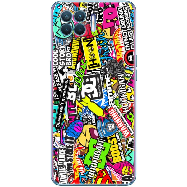 

Силиконовый чехол BoxFace OPPO Reno4 Lite Multicolored Inscriptions (41780-up880)