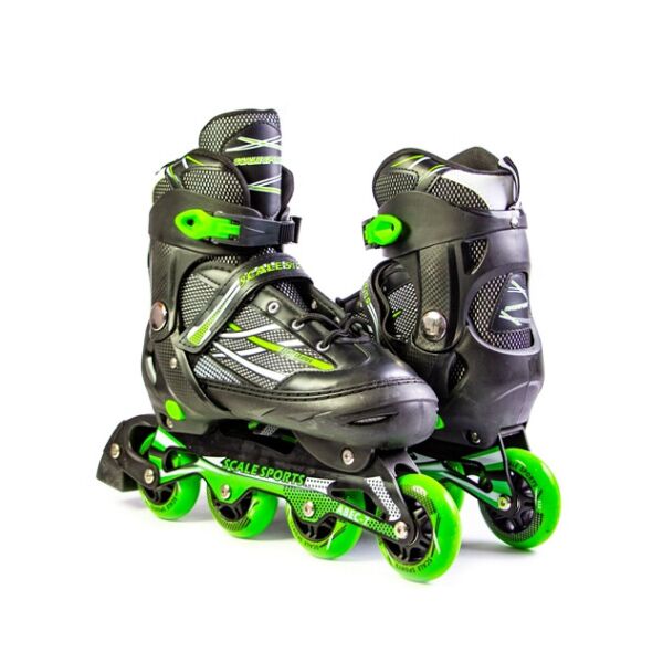 

Раздвижные детские роликовые коньки Scale Sports. Adult Skates, размер 41-44, Green