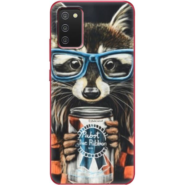 

Силиконовый чехол BoxFace Samsung A025 Galaxy A02S Енот с банкой (41511-up1333)