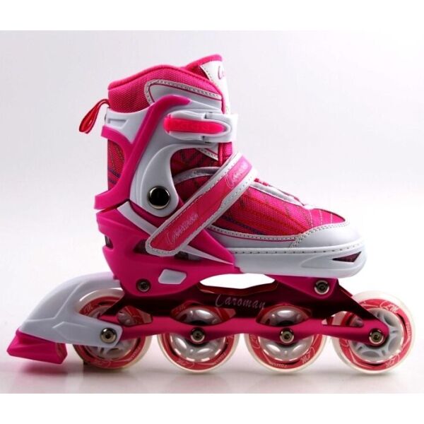 

Раздвижные детские роликовые коньки Caroman Sport, размер 31-35, Pink