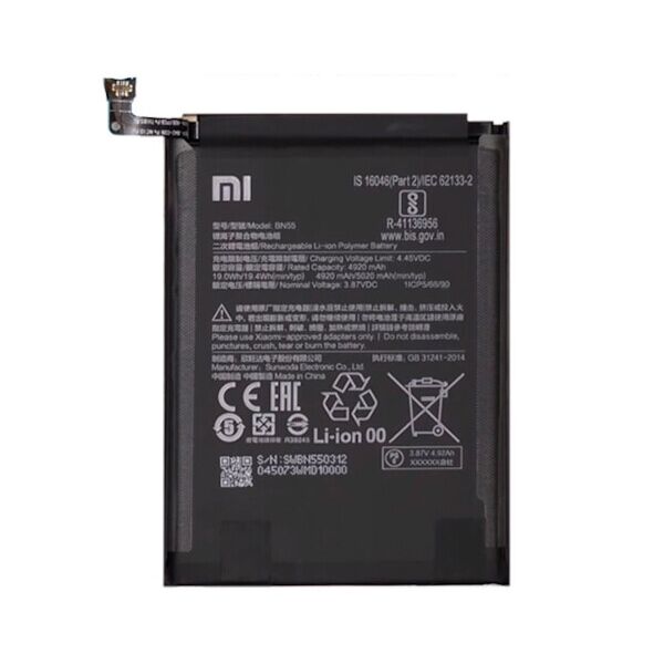 

Батарея Xiaomi BN55 Redmi Note 9S (5020 mAh)
